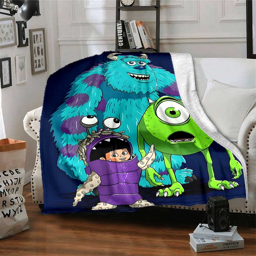 Monsters University Adventure Gift Blanket Soft Warm Cozy Great Picnics Four Seasons Multipurpose Digital Print Unique Gift for Family Camping Y7