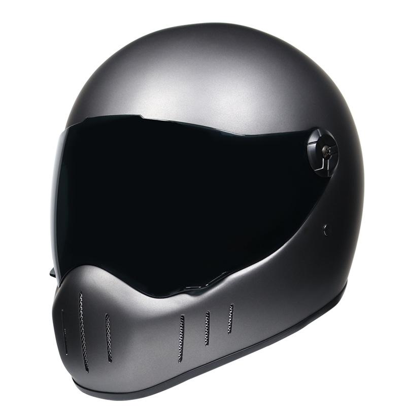 

Вінтажний шолом чоловічий+повний шолом+Harley Vintage Motorcycle Cruise Rider Riding Helmet Full Cover Running Helmet L сірий колір
