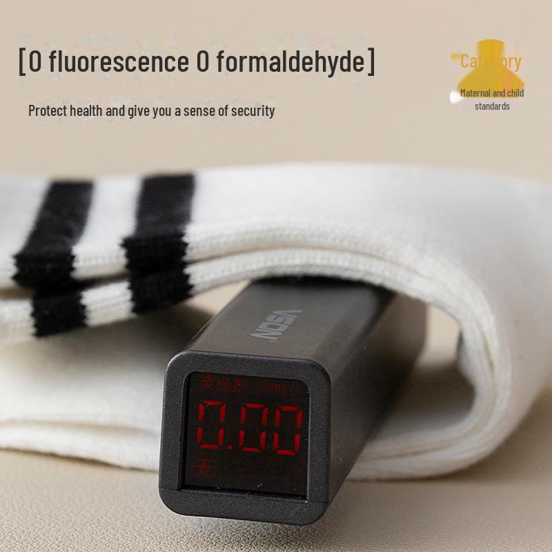 Kids' Pure Cotton White Mid-Tube Socks for Spring and Summer - Unisex Baby and Student Sport Socks