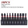 Industrial Strength Steel Torxes Screwdriver Bit 10Pcs Set Corrosion Proof High Torque Performances For Technicians