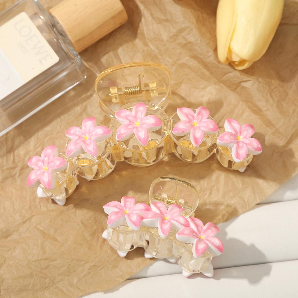 Fleur Épingle à Cheveux Douce Crabe à Cheveux Pour Femmes Simple Pince à Cheveux Queue de Cheval Coréen Plage Hawaï Pinces à Cheveux Barrette Accessoires Cheveux