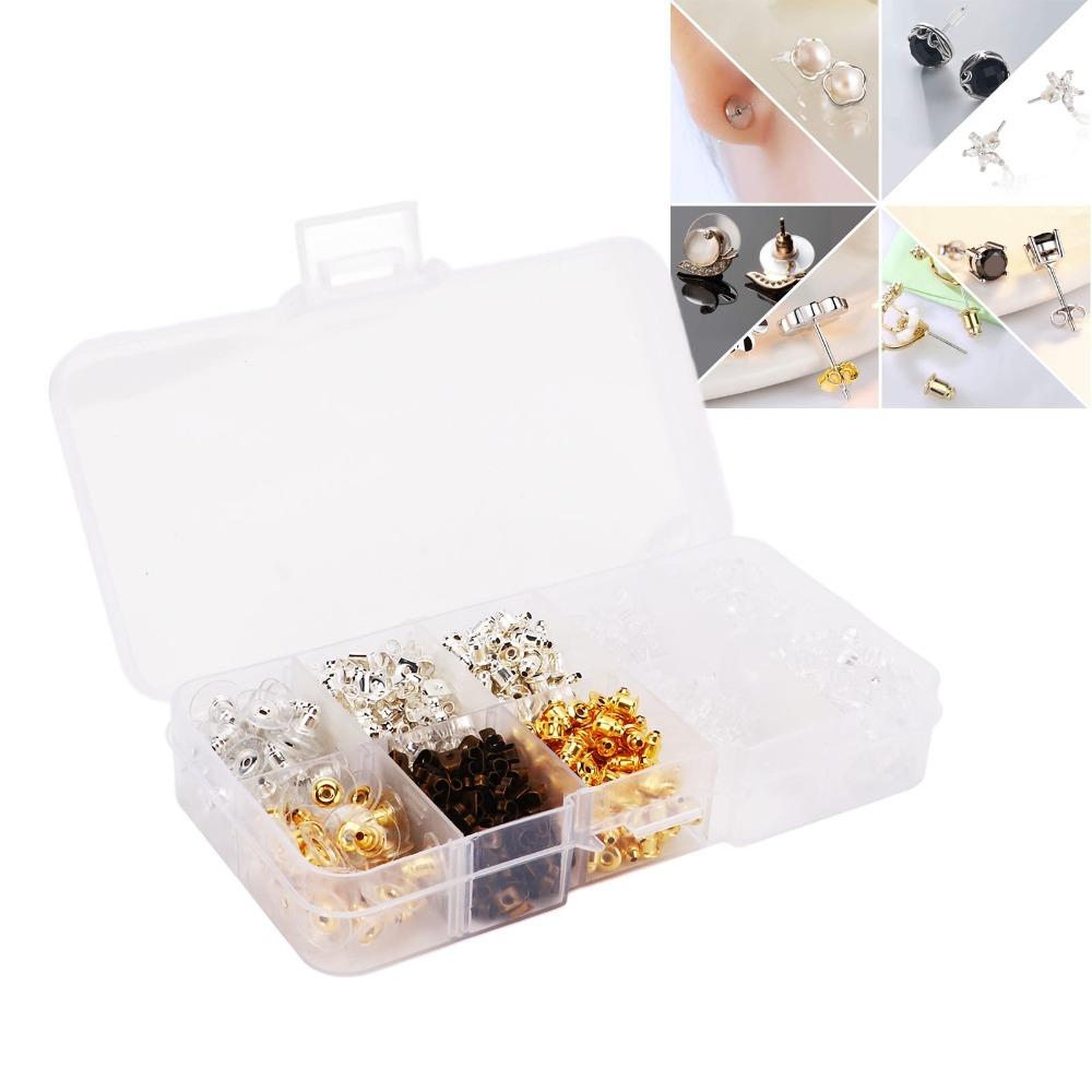 1040PCS Durable Silicone Earring Backs Metal Earring Backs Replacements Earring Backs  Studs Hoops