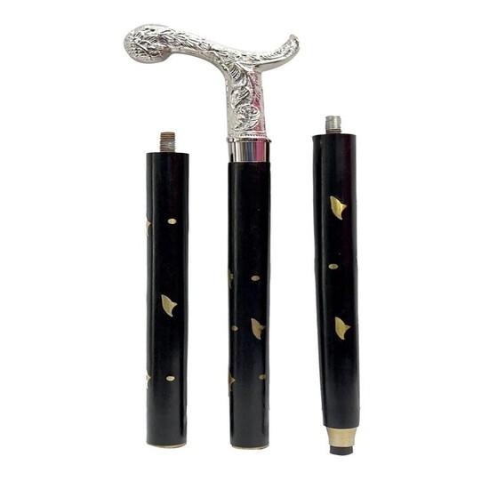 

Дизайнерская латунная ручка Античный винтажный стиль Викторианская трость Деревянная трость для ходьбы M аэро