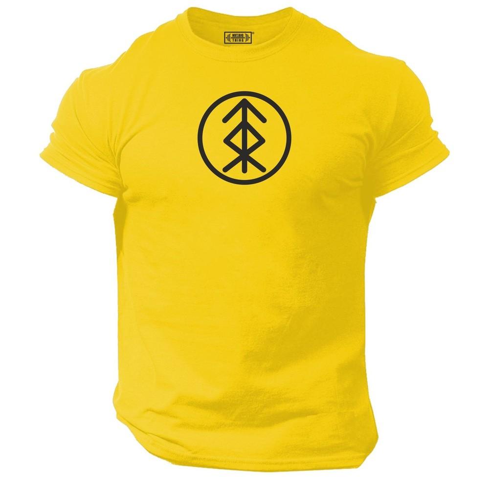 Home Protection Sign T Shirt Gym Clothing Vikings Bodybuilding Workout Mma Top