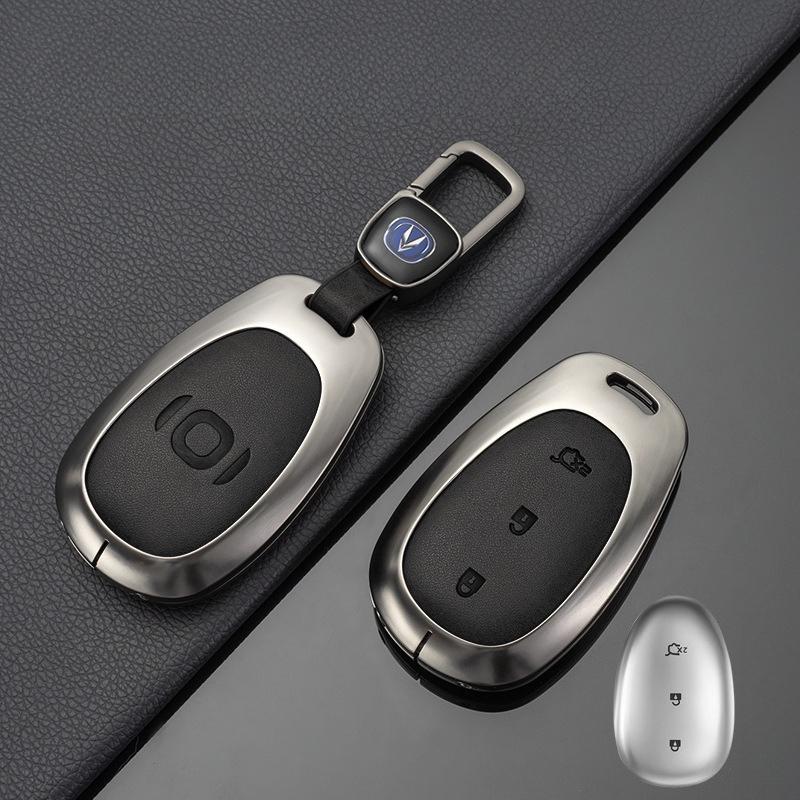 For Changan Qiyuan A07 NEVO Qiyuan Q07 Q06 -2026 Electric Car Key Cover Buckle Case Retro Remote Key Shell Fob Protector