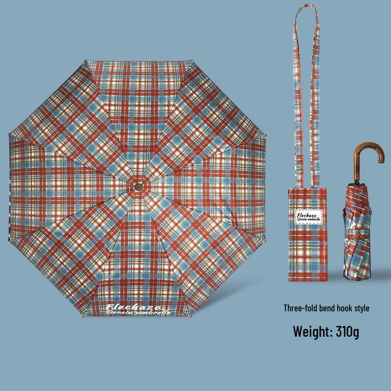 Винтажный складной зонт Lilang с изогнутой ручкой