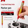 45mm Deep Hole Marker Pen for Woodworking & Metalworking - Multi-Color, Long Tip, Waterproof, Oil-Based, with Scale.