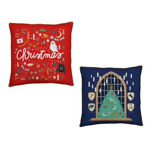 Harry Potter Square Christmas Filled Cushion