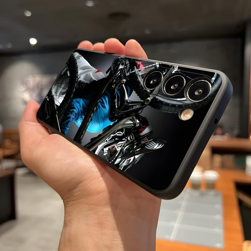 

Чехол для телефона для горного велосипеда MTB, велоспорт, для Samsung A56 A36 A26 A16 A15 A25 A35 A55 A14 A34 A24 A54, черный, мягкий Samsung A16 5G