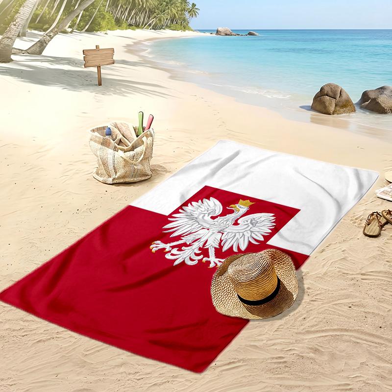 Poland Printed Beach Towel Quick Dry Soft TowelPortable Large Rectangular Beach Blanket for Travel Swimming Pool