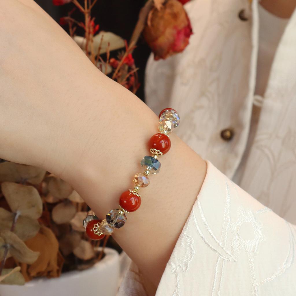 Natural crystal bracelet strawberry crystal bracelet Bangles Women Fashion Jewelry accessories Gift