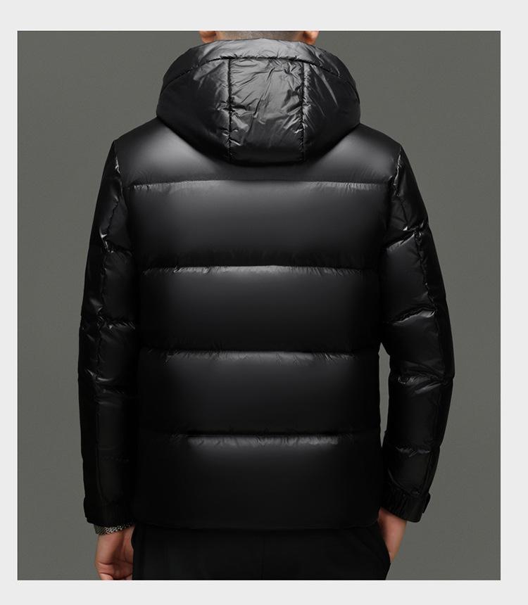 Men's 2025 High Fill 90 White Duck Down Jacket - Fashionable Thickened Winter Puffer for Middle Age