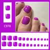 24 Pezzi Moda Unghie Finte per Piedi Quadrate Unghie Finte per Piedi Lucide Corte Unghie Artificiali per Manicure e Uso Professionale