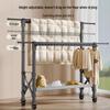 Adjustable Floor-Standing Clothes Drying Rack for Indoor/Outdoor Use