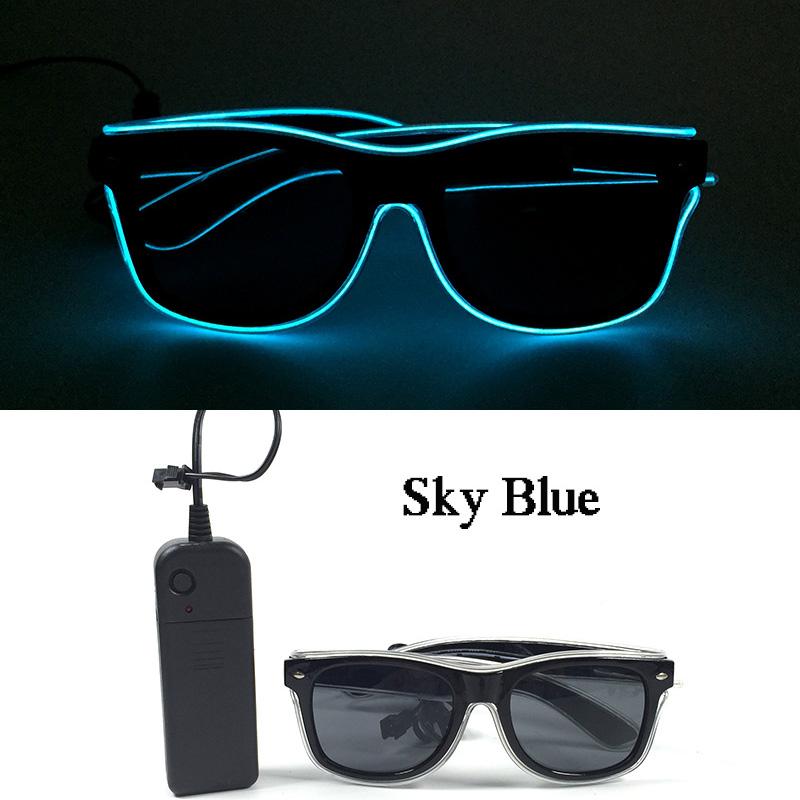 Hot Sale Luminous Neon Glasses With Lights LED Eyeglasses Bar Rave Parties Props Glowing Glasses Festival Club Supplies