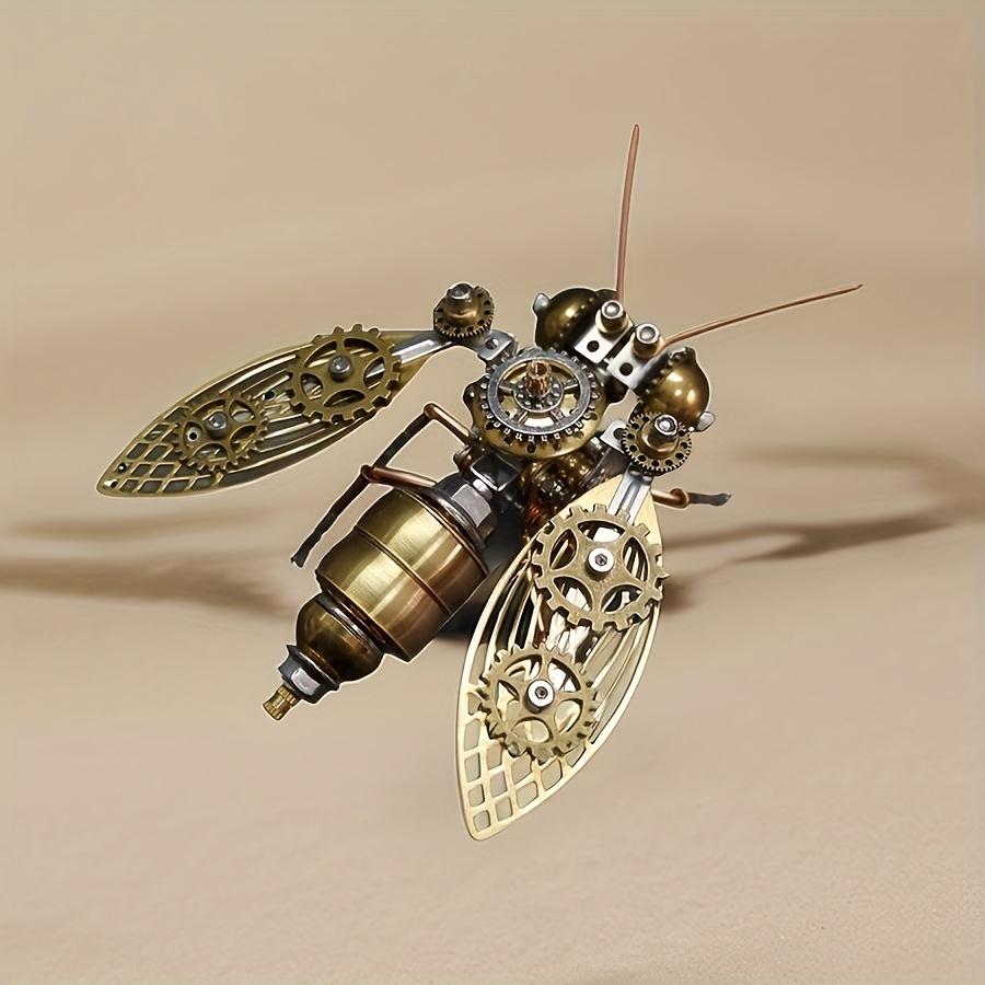 Creative Insect Decor Figurine Mechanical Metal Assembly Model Home Office Gear DIY Craft Desktop Decor Collectible Gift