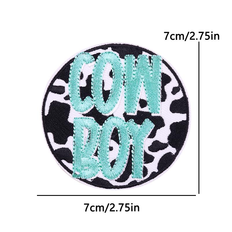 West Cowboy Embroidery Iron On Patches For Clothing thermoadhesive Patch For Clothes Heroism Adventurism Patch For Jeans Sticker