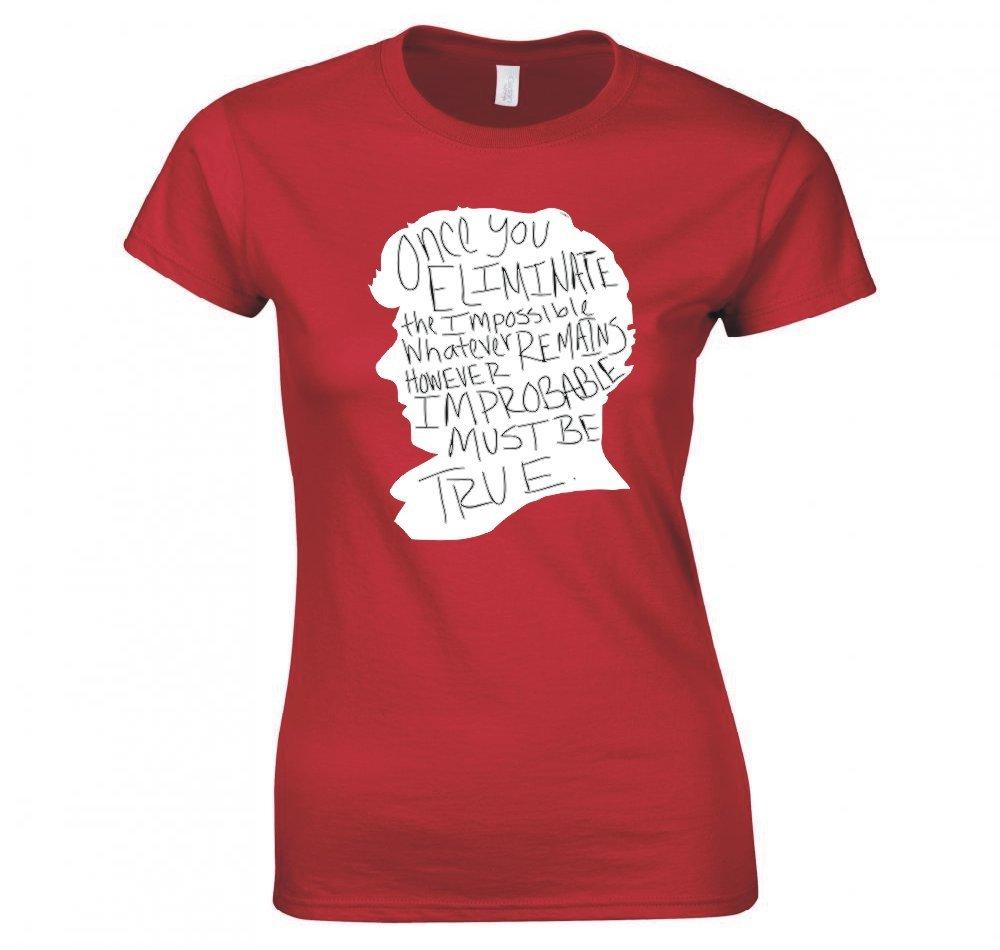 Sherlock Holmes Improbable Ladies Tshirt New S