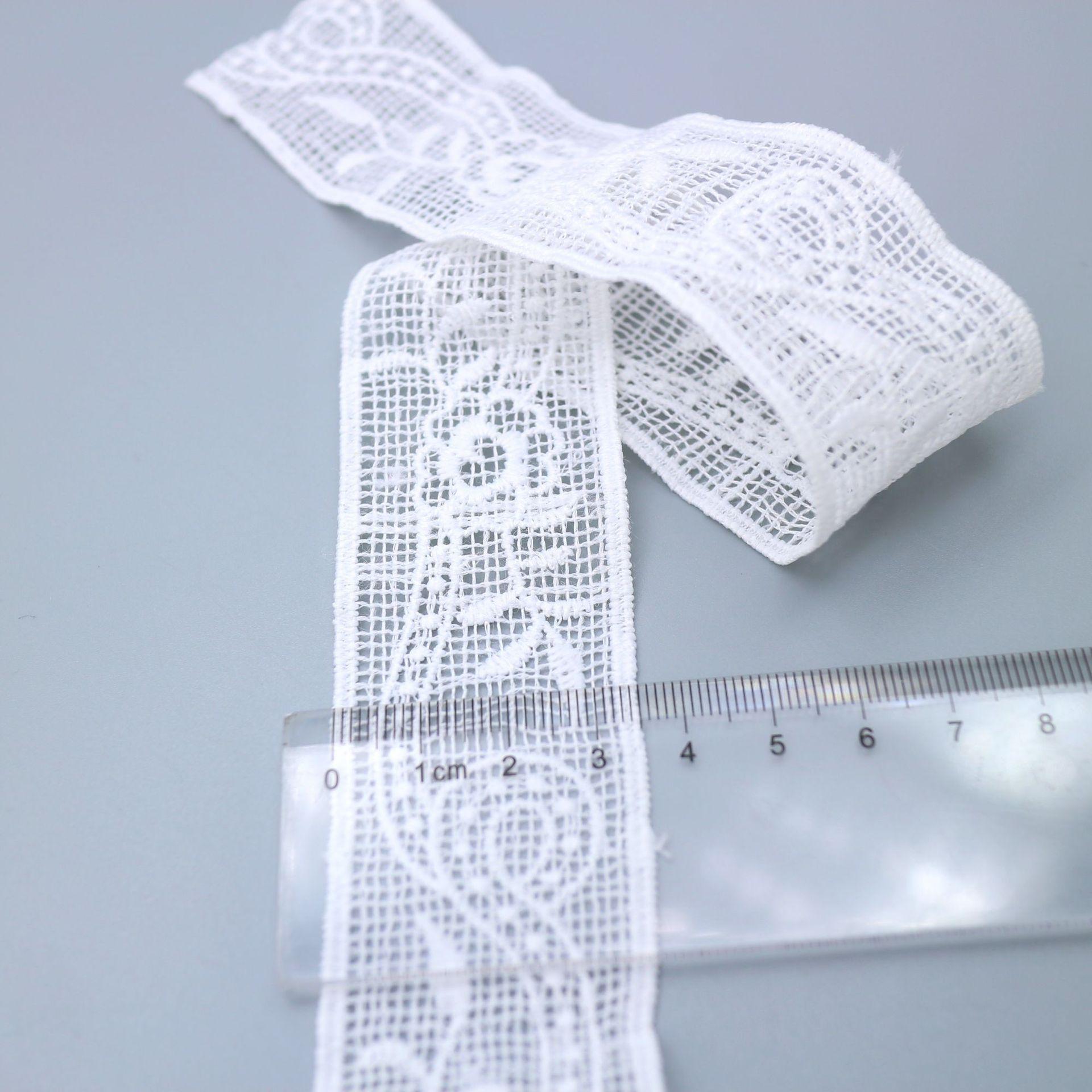 Milk Silk Water-Soluble Embroidery Lace, Bilateral Embroidery Hollow Barcode Lace, Lolita Clothing Sofa Lace R241