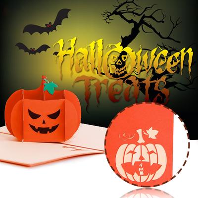 Angry Halloween Paper Sculpture Stereo Greeting Card Gift