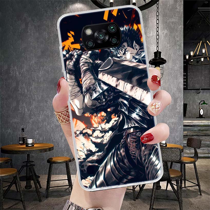 G-Guts B-Berserks Anime Soft Phone Case For Xiaomi Redmi 15C 15 13C 13 Poco X5 X6 X7 F7 Ultra M7 12C 12 10 10C 9C 9A 9T 9 Fundas
