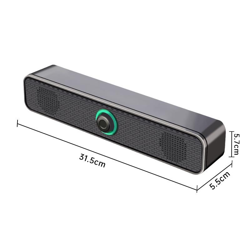 Kompakter Bluetooth-Multi-Device-Lautsprecher mit kabelgebundenem Subwoofer für Desktop, Telefon und Laptop
