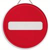 1pc 2d Flat Round Wooden Sign - 20cm No Trespassing On Private Road Warning Video Surveillance Wall Poster Board Courtyard Rigid Safety Sign