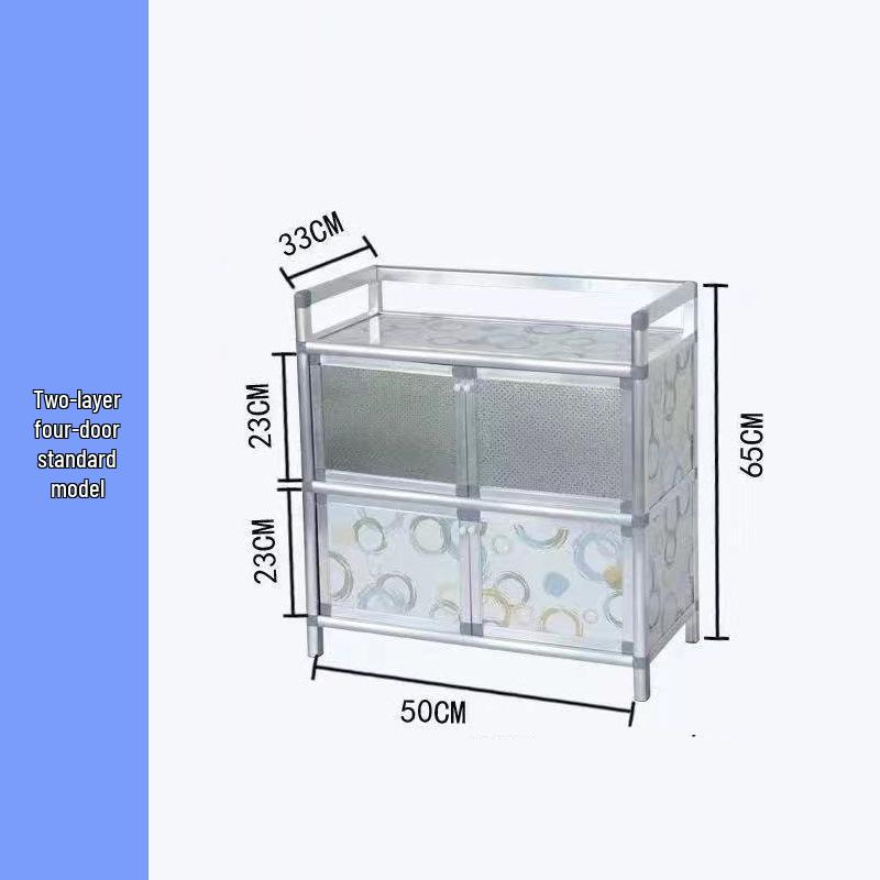 Vintage Cupboard: Floor-Standing Kitchen Cabinet with Shelving and Doors for Dishes and Utensils Storage