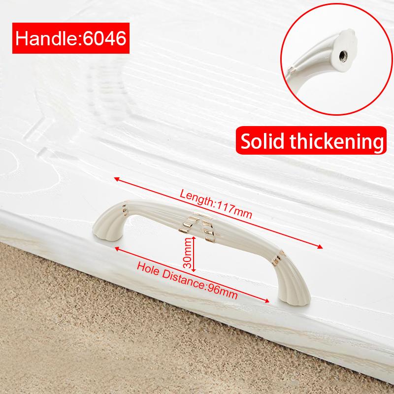 NAIERDI Ivory White Cabinet Handles Zinc Aolly Kitchen Cupboard Door Pulls Drawer Knobs European Fashion Furniture Handle