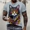 Funny Animal 3D Print T-Shirts Hip Hop Short Sleeve Oversized Men's T-shirts