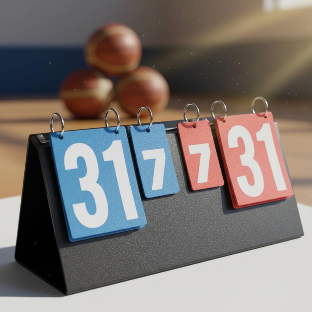 Portable Flip Scoreboard Multi-Sport Flip Scoreboard Score Flipper Easy To Read Game Counter Double-Sided Numbers For Coaches