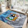 Coventry City Football Design Crystal Velvet Carpet Cozy Non?Slip Printed Rug For Bedroom Living Room Entrance