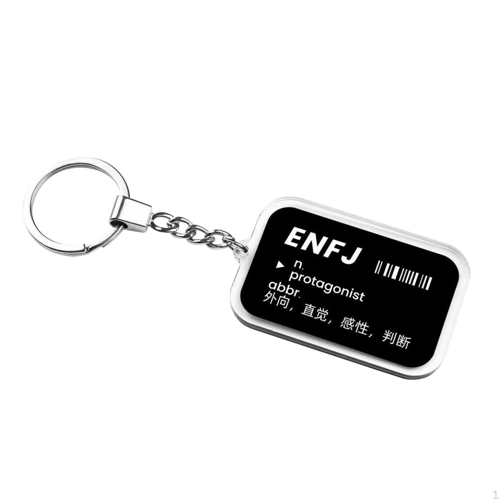 

Keychain with Personality Words Hanging Pendant, Acrylic Keychains Car Keyring Ornament for Backpack Style A
