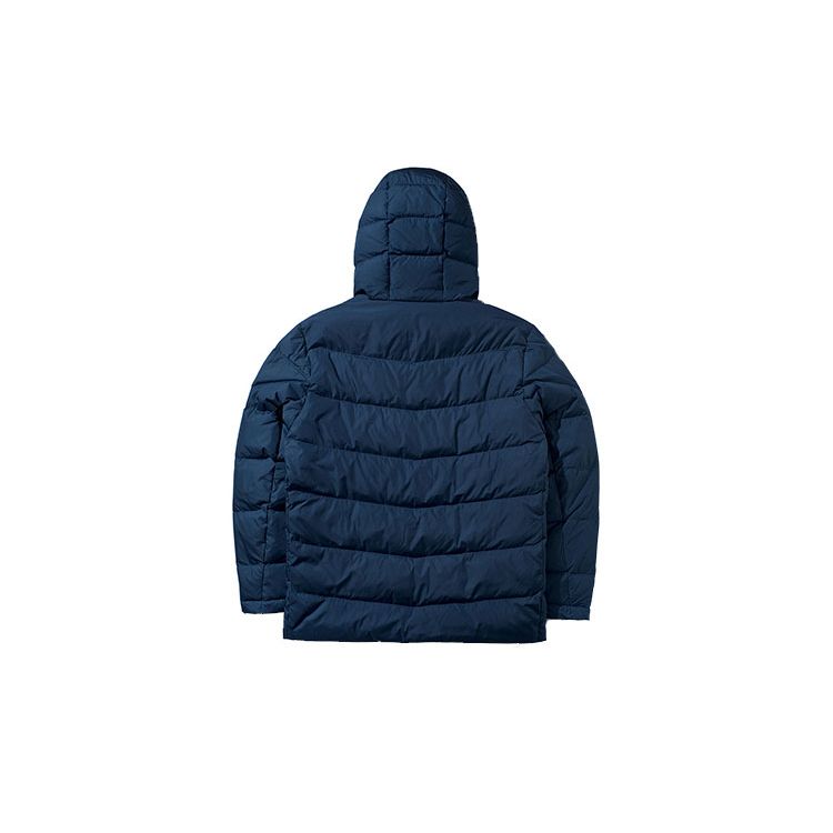 Li Ning Basketball Series Casual Sports Hooded Warm Down Jacket Men jackets Deep-Water-Duck-Blue AYMP031-5