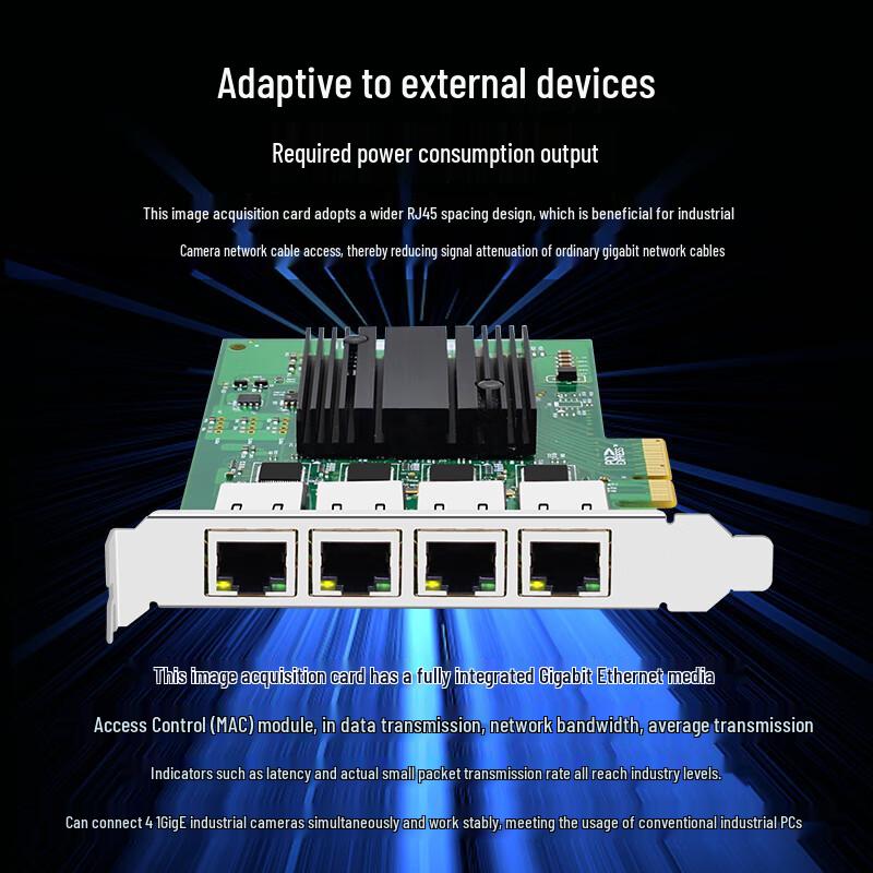 EB-LINK WX1860 PCIe X4 Gigabit 4-Port PoE Network Card