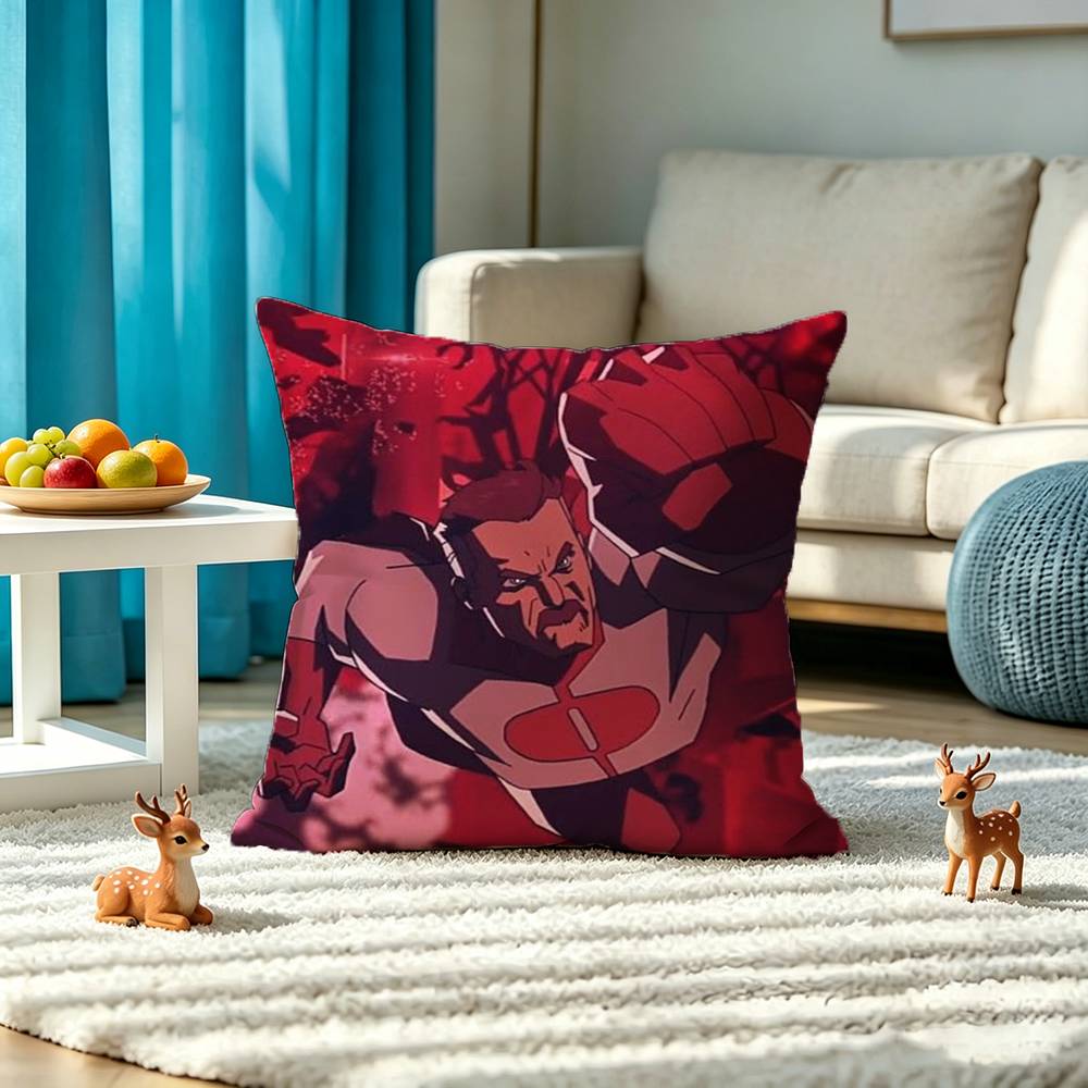 cool Nolan Grayson Invincible Square Double-Sided printed Pillow Case Bedroom Bedside Pillow Sofa Cushion Cover