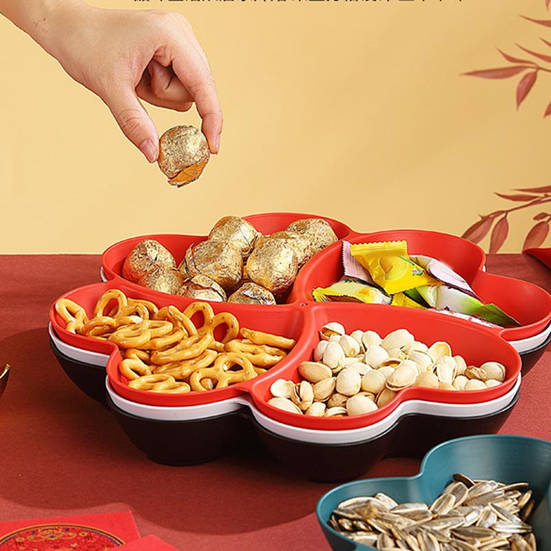 1Pc Candy Plate Dried Fruit Plate Fruit Basket Heart-Shaped Fruit Plate Candy Plate Snacks Nuts Bowl Bowl Box Container