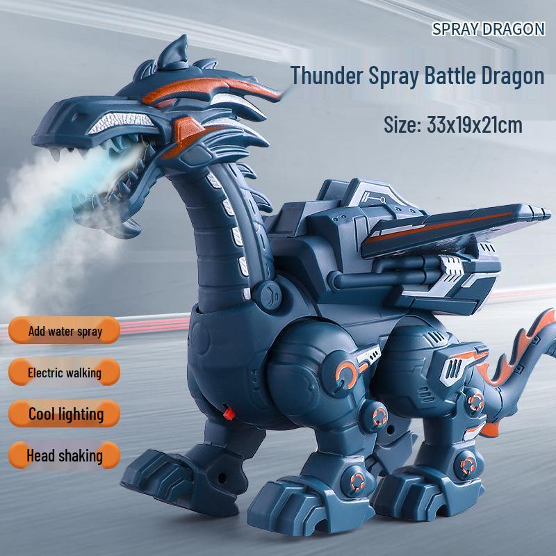 Tyrannosaurus Rex Electric Toy: Walking, Fire-Breathing Dinosaur Robot for Kids Aged 3-6