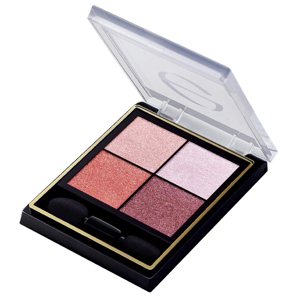 Excel Real Close Shadow CS07 Palette Eyeshadow 3 Textures (Flower Barrette) Eyeshadow, 4-Color Palette, (Gloss, Glitter, Matte)