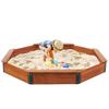 Sandpit - GINGER HOME OCTAGON - Spruce Wood - 199x199x23 Cm - Waterproof Cover