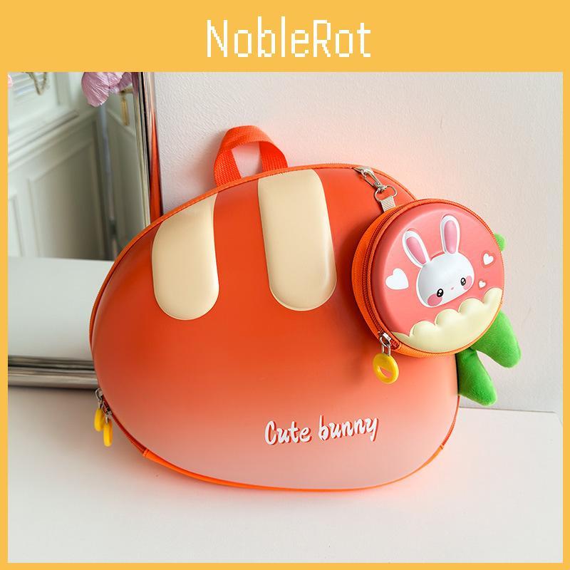 Orange Pink Trendy Blue Purple Kids Backpack With Fun Carrot Print Lightweight Eva Material