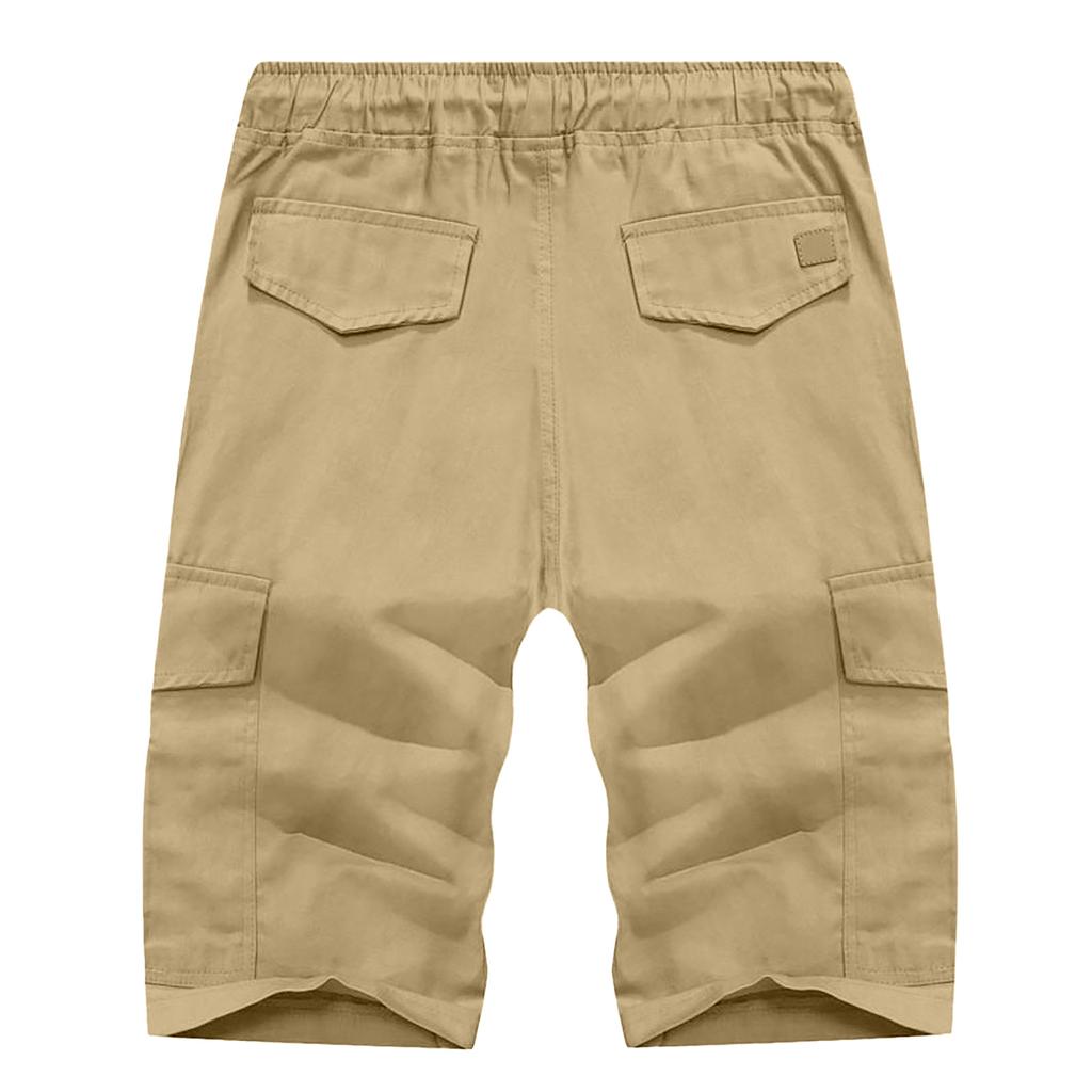 Men Summer Fashion Casual Solid Basic Loose Quick-drying Shorts Beach Pants