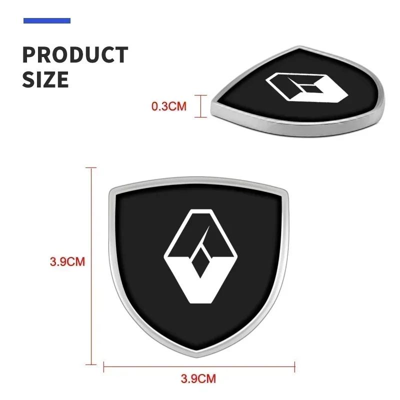 1/2pcs New Car Side Body Trunk Decoration Shield Badge Sticker For Renault Megane 2 3 Duster Logan Clio 4 Scenic 2 Captur t333