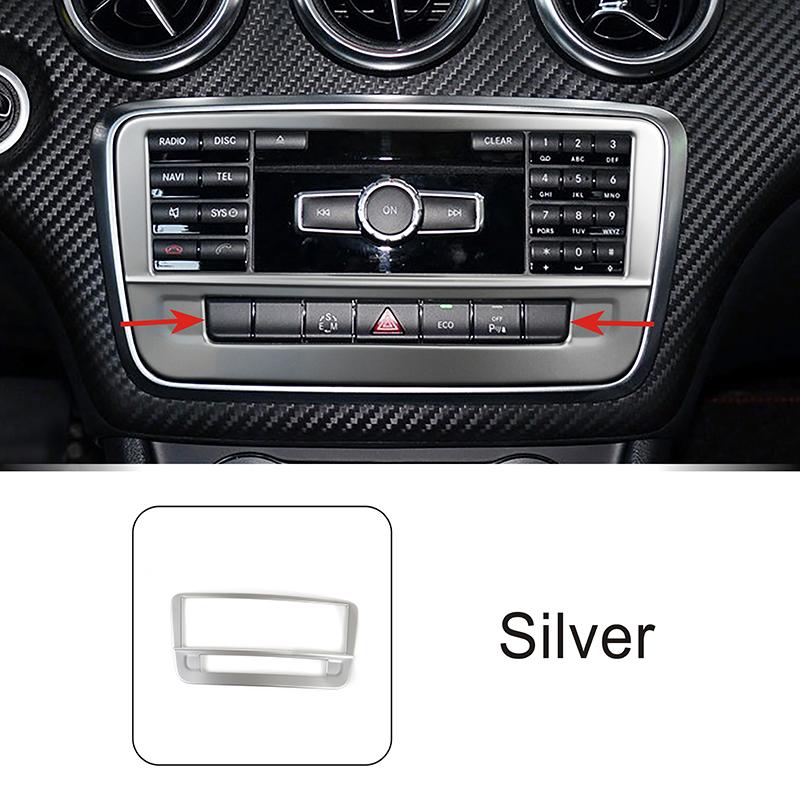 Console CD Panel Frame Decoration Carbon Pattern Trim For Mercedes Benz A Class W176 GLA X156 CLA C117 2013-2018 Car Accessories