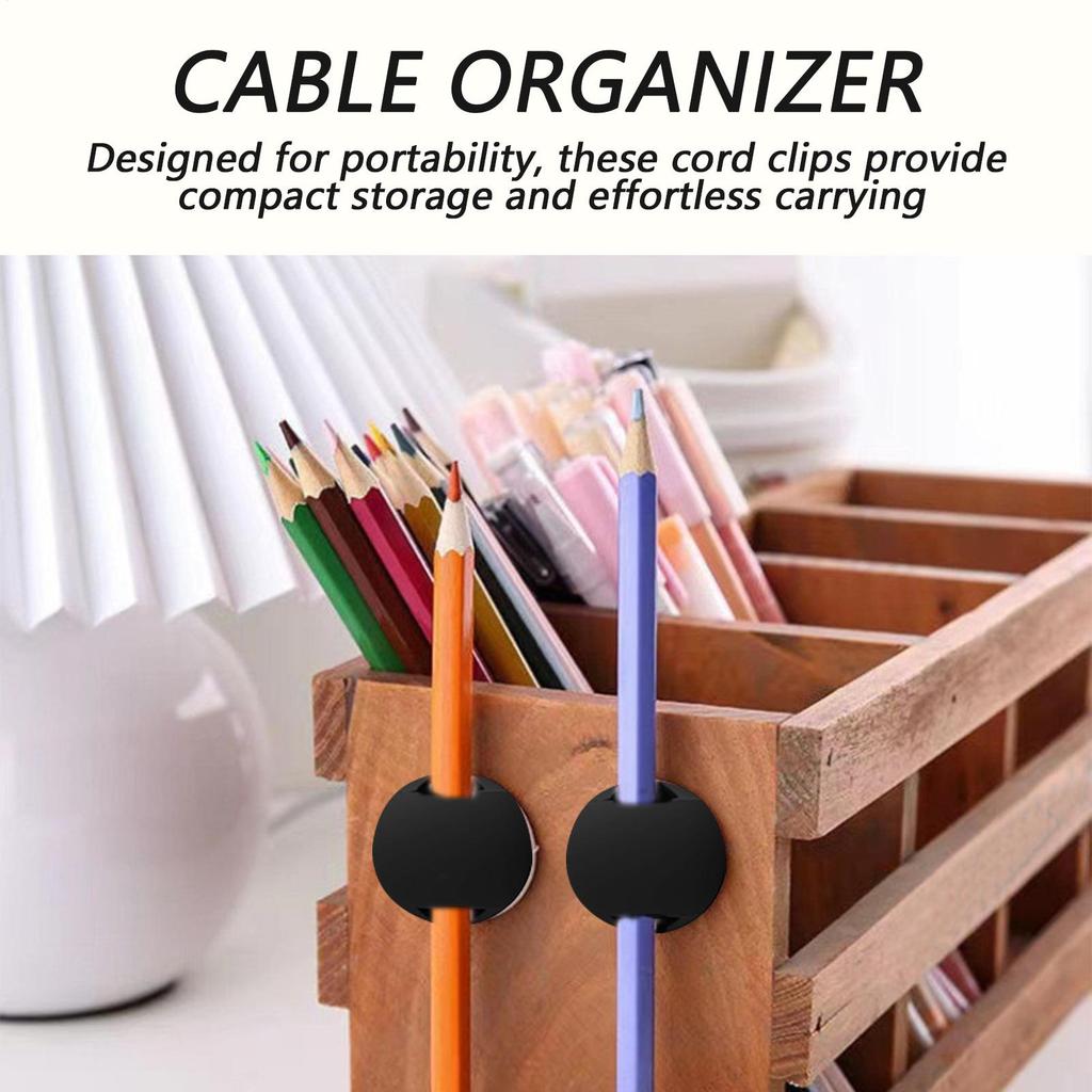 Silicone Cable Winder Simple Creative Cord Holders Desktop Wire Organizer Cord Clips Charger Cord Holder for Desk Car Home