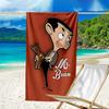 Beweis Strandtuch mit einem Mr. Bean2 Muster - weich, saugfähig, schnell trocknend, maschinenwaschbar - perfekt zum Schwimmen, Camping, Baden