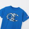 Kids Short Round Relax Graphic Logo Shorts Boys Blue 110 [Champion] T-shirt, Sleeve, Neck, Fit, Print, T-shirt & Set, Casual, CK-ZW02,