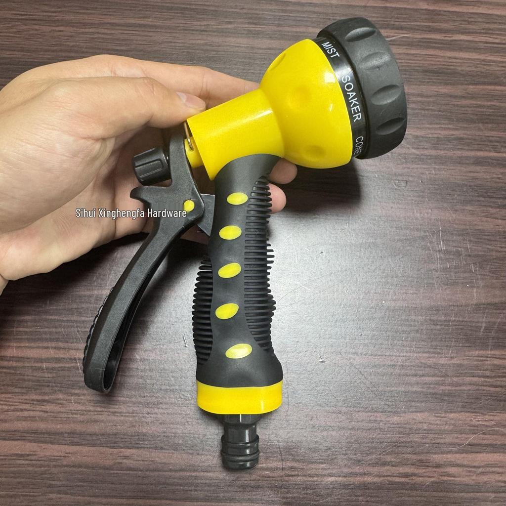 Versatile Water Spray Nozzle: Car Wash, Garden Watering, Vegetable Spraying, Floor & Balcony Cleaning with Soft Hose Connector