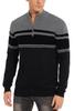 TACVASEN Winter Golf Knit Warm Long High Plus Size L Men's Wear, Black, Half-Zip Sweater, Loungewear, Sleeve, Neck, Sizes, Cotton, Black,