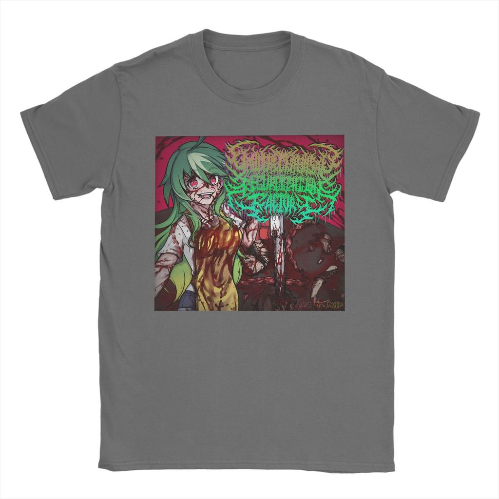 Yandere Chainsaw Factory Chainsaw Sauce Black Gold Dark Rock Anime Second Dimension T Shirt Music TShirts Tshirt Cotton Tees